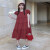 巾玖红色小飞袖连衣裙女2024新款法式甜美小众设计宽松显瘦森系裙 红色 S
