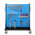 科瑞尼 冷轧钢五金置物架双面可移动 汽修车间工具架物料架工具挂板工具展示架洞洞板挂架JZKAM-2404-114蓝色