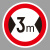 谋福（CNMF）交通标志指示牌 停车场限高标识牌可定制【限制宽度-贴反光膜UV（加铝槽和抱箍）】