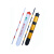 拉线保护套管电力通讯光缆绝缘警示杆红白黑黄PVC跨路反光警示管 红白25MM警示管 1.5米国标