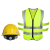 美安明反光安全背心马甲安全帽反光衣工地套装新国标头盔套装定制 塑料钉(白帽)+橙色(网布)
