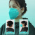 保为康 n95口罩 独立包装 耳戴式 防飞沫阻隔颗粒物细菌过滤≥95%透气3D立体成人防护口罩（绿色1箱300个）