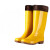 聚维德（KD）加绒雨鞋高筒牛筋底靴水靴防滑耐磨男女水鞋工作防水雨靴食品靴  黄色/高筒40cm 43码