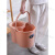 手动挤水桶手压地拖桶拖地拖把桶塑料旋转拧水单桶老式墩布桶 橙色 适合海绵拖把