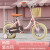 斯嘉格（sijiage）儿童自行车复古风轻便骑行小孩脚踏车单车带辅助轮山地车宝宝童车 中国红-基础版 12寸-适合80cm-105cm