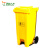 灵龙八方 医院诊所专用废弃物有害物污物周转垃圾箱 120L脚踏挂车垃圾桶 黄色废物