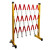 可移动玻璃钢管式伸缩围栏安全护栏电力施工绝缘围栏折叠安全护栏定制 0.96*2.5米 塑料 黑黄