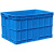 特大号塑料筐周转箱长方形工业加厚物流箱子带盖储物收纳盒胶框子 550箱(外径610*490*360) 默认蓝色外径尺寸长宽高顺