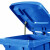富都华创 垃圾桶蓝色100L大号脚踏式带轮塑料脚踩分类厨房带盖垃圾箱户外清洁 FDHC-LJT-08