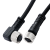 罗舸优质PVC传感器接近开关M12航空插头连接线缆2米防水定制长度 M8 四芯 弯头 2米线长