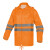 代尔塔 分体式雨衣套装407400 反光条荧光款 PVC涂层 橙色 S 1件