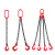 G80锰钢起重链条吊索具组合吊装模具配件起重工具吊环吊钩2T4叉定制 3吨1.5米2腿(8mm链条)