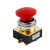 LA2按钮开关自复位控制按钮平头平钮蘑菇头安装口径30MM红色绿色 红色平头按钮