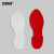 安赛瑞 5S管理地贴（脚印）1对装 280×100mm 红色 脚印形状标贴 15813