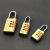 京顿HTS04 黄铜挂锁密码挂锁4轮密码（大号） 行李箱密码锁 防盗拉杆箱锁背包锁柜门锁