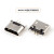 USB母座 Micro 迈克5P立式直插 180度平口卷口 充电座 连接器接口 MICRO5P 不锈钢壳 直边