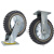 ONEVAN风火轮聚氨酯脚轮 耐磨轻音重型工业轮子 8寸(2转向+2定向) 灰色