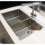 franke弗兰卡水槽手工水槽不锈钢厨房双槽台上中下水盆 水槽+CT196S抽拉龙头 带花洒