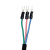 电源端子排接线输入线 3×0.75平方 1.5米长 牛角U型接口端子线 端子线U型 1.5M 0.75平方