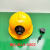 带灯的安全帽一体式ABS头盔矿灯可印字狼杰强光充电安全帽灯定制 美心龙LA-1002黄色+排插充电器