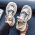 新百伦男鞋夏季网面透气网鞋少年跑步运动休闲厚底内增高小白老爹潮鞋 奶茶（主图款） 39