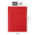 A4皮质大容量收纳文件袋商务办公资料档案袋多功能皮革包 [竖开口款]红色
