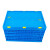 JGY2482 塑料折叠 周转筐 蓝色加厚果蔬配送摺叠框 塑胶可带盖拆叠周转筐600*400 530*410*175mm（无盖） 周转箩