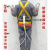 定制国标欧式安全带 五点式全身式高空作业施工 双大钩带缓冲包安 欧式单小勾绳2米