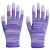 涂指涂掌手套劳保耐磨工作防滑薄款透气夏季电子厂工作 紫色条纹涂指(12双) S