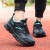 安踏（ANTA）儿童运动鞋网面透气夏季舒适百搭六一男童跑步鞋 黑/荧光水绿-皮面 38码 /240mm