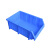 塑料组合式收纳五金货架工具配件盒组立式分隔式元件盒斜口零件盒 F4斜口箱-蓝390*245*155 (无标