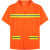 环卫短袖工作服夏装上衣 园林绿化半袖工作服 橘色公路养护反光衣 橘红上衣 180/92A
