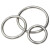 海斯迪克 HK-5120 304不锈钢实心圆环 装饰环 吊环 O型环 不锈钢圈焊接钢环 M3×50（10个）