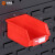 科瑞尼 JZKBG-02R红色背挂式零件盒百叶挂板通用挂式零件盒PP材质