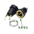 镀金全铜DC-022B DC直流电源插座母座插头5.5*2.1mm/3.5x1.3圆孔 全铜镀金 5.5*2.5mm+防水帽(10个)