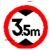 交通警示牌 标志牌指示牌米 2.2米 3米 4米 5米4.5路牌限高牌铝牌 带配件40圆(3.5米)