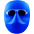 电焊面罩防护罩头戴式轻便氩弧焊工面具全脸防烤脸烧焊眼镜罩 PC蓝色面罩*1