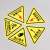 谋福 PVC三角形安全标识牌 当心触电有电危险机器告示牌 SJ-6当心高温3*3CM