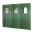海威达 绿色牛津布双层加厚棉门帘；宽2.95米 高2.8米 一整片