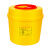 舒蔻(Supercloud) 圆形利器盒卫生所实验室医疗用锐器盒黄色废物垃圾桶 15L