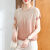AEMAPE200斤可穿女装冰丝短袖T恤女夏季撞色镶钻上衣宽松遮肚蝙蝠衫 桔粉 XL 建议120-130斤