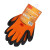 手套舒适型防滑耐磨手套工业工作劳动丁腈掌浸防寒劳保防护 耐磨手套橘色一副 XL