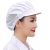 勋狸粑防尘帽子工作透气防油烟厨师厨房女士男蓝色白色 半网-白色