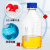 生物补料瓶高硼硅玻璃生物试剂专用补料瓶加料瓶厌氧瓶螺口接口100/250/500/1000/2000 GL14 PBT打孔红盖+宝塔头+硅胶圈