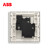 ABB轩致框开关插座一开三孔插座16AAF228-PG;10183509 AF228-PG