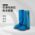筑采（ZHUCAI）高筒防雨鞋套加厚耐磨底防滑脚套雨天防水牛津布鞋套 蓝色 XL 