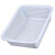 塑料篮子厨房菜筐长方形超市商用筐子白色框幼儿园收纳筐小篮 4号手把筐长37.5x宽28.5x高