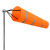 趣行 气象风向袋 风向标荧光型 工厂油气化工企业客户定制户外风向检测（不带立柱）60cm橙色反光款