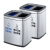 兰诗（LAUTEE）LK1004 不锈钢垃圾桶酒店双分类垃圾箱不锈钢户外回收箱二分类桶 20L