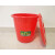 洛港 NO.38桶17升单个 带盖 加厚红色喜字桶大小号塑料储水桶洗脚洗车清洁洗衣带盖圆提桶